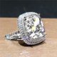 thumbnail image 3 of Elegant Big Pink Zirconia Wedding Ring for Bridal Party and Valentine's Day Gift, 3 of 4