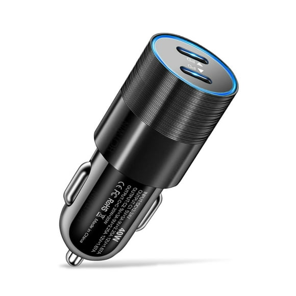 40w Dual Pd Port Car Mobile Phone Charger Stable Pd+pd Dual Fast Charging Car Charger Power Adapter