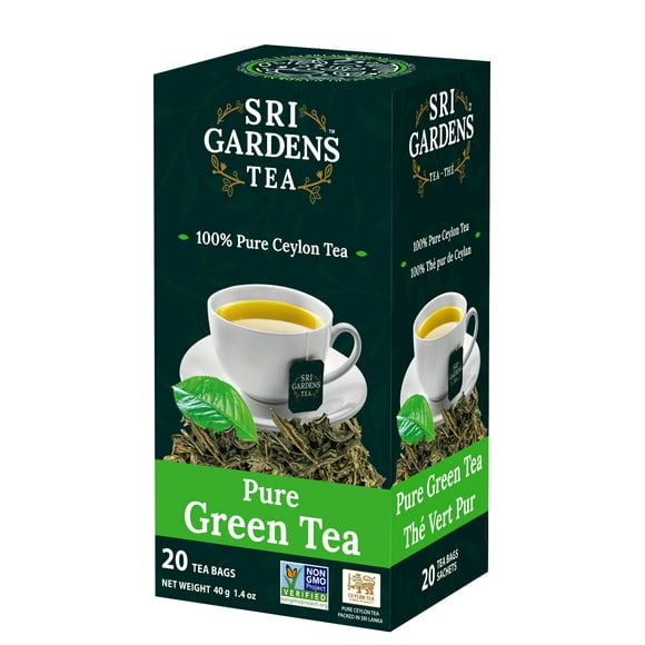 Sri Gardens Tea Pure Green Tea, 20 Tea Bags