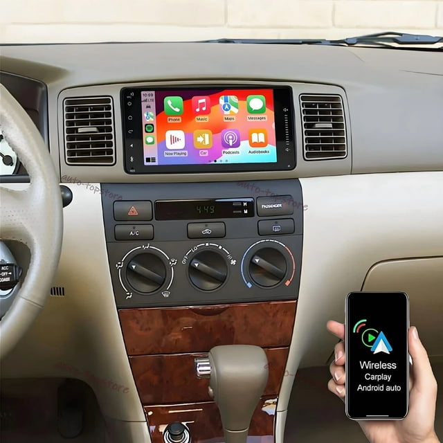 For Toyota Corolla 2002-2006, Android 13 Car Stereo With Wireless Carplay & Android Auto, 7 Inch Touchscreen Radio, 2Gb+32Gb, Ahd Backup Camera, Wifi Gps Bluetooth
