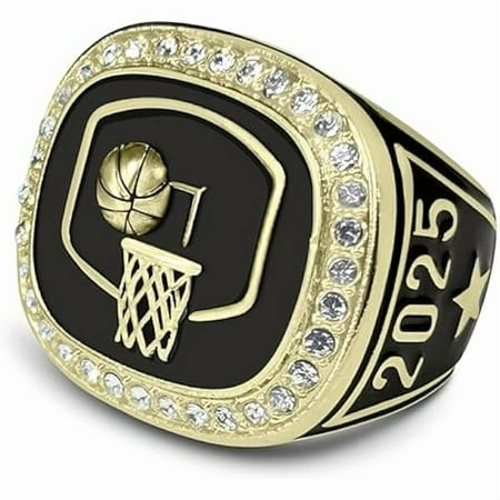Express Medals 2025 Champion Basketball Trophy Ring in Sizes 6 to 11 with Award Display Stand Trophies Rings Trophies Team champions tournament medals medal