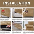 thumbnail image 7 of JIATER 4-Piece Velvet Sofa Cover Non-Slip Couch Cover Stretch Sofa Slipcover Washable Furniture Protector,Sofa Camel, 7 of 7