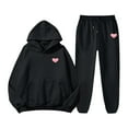 thumbnail image 4 of 2 Piece Sets for Women Fall - Long Sleeve Hoodie With Jogger Pants Set Matching Sets Women Clothing Womens Activewear Sets, 4 of 4