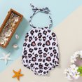 thumbnail image 3 of Kmbangi Tie-up Flower/Lemon/Leopard/Flamingo/Leaf Print Halter Swimsuit, 3 of 9