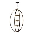thumbnail image 2 of Yosemite Home Decor Alpha 9-Light Metal Chandelier in Distressed Antique Brass, 2 of 6