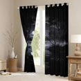 thumbnail image 3 of Homewish Dark Nature Tree Blackout Curtains Set of 2 (52x84 Each),Vintage Botanical Design Curtain,Black, 3 of 6