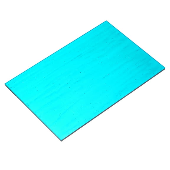 Stained Glass Sheet Mosaic Tile 5.9 Inch x 3.9 Inch Blue, Stained Glass Sheets for Crafts Project