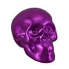 3 1/2 Inch Tall Fuchsia Chrome Plated Ceramic Human Skull Money Bank