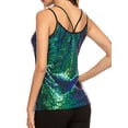 thumbnail image 4 of Women Sequin V Neck Sleeveless Sling Tops, 4 of 6
