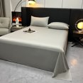 1Piece Set Cool Fabric Sheets Satin Smooth Flat Sheet Double Bed Sheet