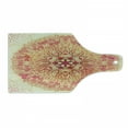 thumbnail image 1 of Mandala Cutting Board, Fantasy Flower Lively Colors Cosmos Balance Traditional Print, Decorative Tempered Glass Cutting and Serving Board, Wine Bottle Shape, Yellow Coral Pink, by Ambesonne, 1 of 1