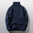 thumbnail image 4 of Ketyyh-chn99 Sweaters for Big Men Long Sleeve Loose Casual Knitwear Warm Tunic Navy,2XL, 4 of 4