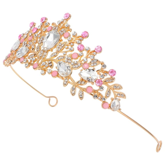 TEHAUX Rhinestone Princess Crown Headband for Girls Wedding Prom Party Photo Prop 1Pcs