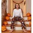 thumbnail image 5 of Girls Halloween Sleep Pants 7 14t Kids Jack O Lantern Pumpkin Print Pajama Bottoms Elastic Waist Loungewear For Preteens Nightwear, 5 of 6