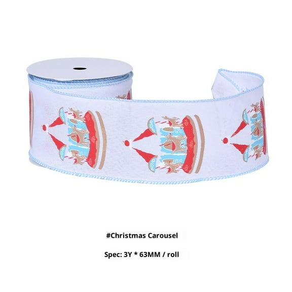 Ribbon Traditions Christmas Ribbon 6.3cm By 3 Yards,for Crafts Making Ribbon DIY Crafts Pattern Ribbon