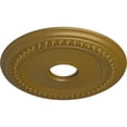 thumbnail image 3 of Ekena Millwork 18 5/8"OD 4"ID x 1 1/8"P Classic Ceiling Medallion (Fits Canopies up to 12 3/4"), Hand-Painted Gold, 3 of 7