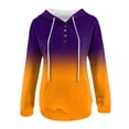 thumbnail image 4 of YWDJ Hoodies for Women Dip Dye with Hooded Neck Long Sleeve Purple L, 4 of 5