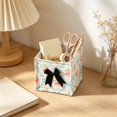 thumbnail image 5 of 1 Pcs Square Desktop Cosmetic Storage Basket, Multi-Functional Small Organizer Container, 6x6x6in Neat Storage Bin for Vanity Bedroom Countertop Sundry Classification, 5 of 7