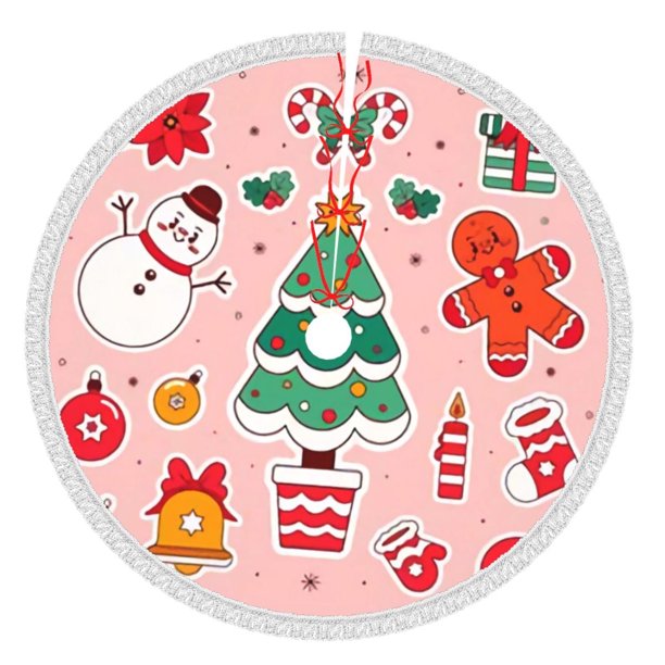 Faldas para árbol de Navidad de 30 pulgadas con texto "Merry Christmas", tapete para árbol de Navidad para vacaciones de invierno, falda para árbol de Navidad para decoraciones navideñas rústicas