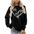 thumbnail image 1 of RKSTN Valentine's Day Sweatshirts for Women Oversized Crewneck Valentines Heart Graphic Print Sweatshirt Womens Casual Plus Size Round Neck Loose Comfy Sweatshirt Fall Spring Clothes Valentine Gift, 1 of 6