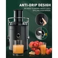 thumbnail image 3 of SiFENE Centrifugal Juicer Machine 800W, Dual Speed Juicer with Easy Clean Design, Wide Chute for Whole Fruit, Grey, 3 of 7