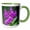 Green/White, variant on 3drose, Orchid, Epidendrum, 11oz Two-tone Green Mug
