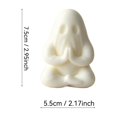 thumbnail image 3 of Halloween Ghost Scented Candle, Ghost Halloween Decor, Soy Candle, Ghost Candle, 2.5X3 Inch Seated Yoga Ghost Design Soy Wax Candle, Whimsical White Ghost Decor Piece for Entryway, 3 of 8