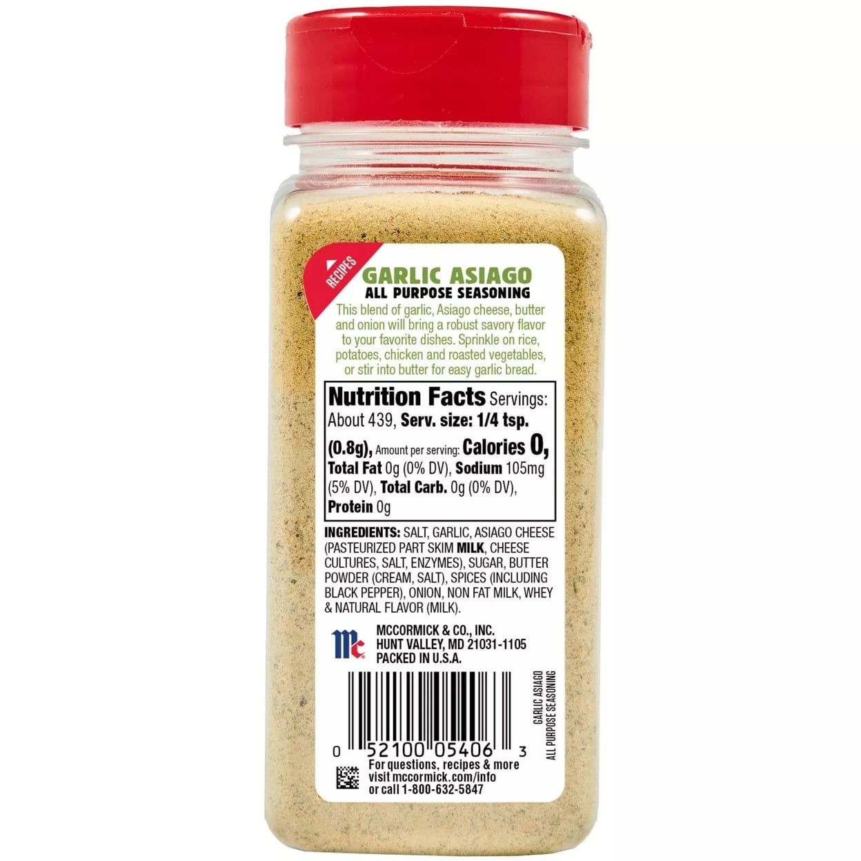 McCormick Garlic Asiago All-Purpose Seasoning Blend (12.4 Ounce)