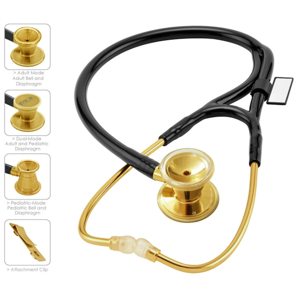 MDF ER Premier Stethoscope Gold Edition, MDF797DD, OS, Gold/NoirNoir
