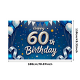 thumbnail image 3 of Sparkling Blue Silver 60th Birthday Banner Backdrop Background Party Supplies Photography Props Birthday Decoration Birthday Party Decorations, 3 of 7