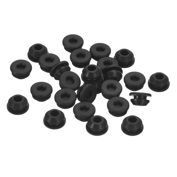 16 Pack Silicone Hole Plug, Black Rubber Round Hole Plugs Fit for Bottle Pipes 9-10mm Inner Diameter
