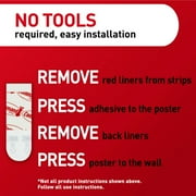 Command Poster Strips, White, Damage-Free Hanging Poster Hangers, 16 Command Strips