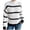 White, variant on Women's Turtleneck Tunic Sweaters 2024 Trendy Striped Long Sleeve Knitted Pullover Sweater Fall Winter Casual Jumper Tops Clearance Sales Today White M