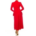 thumbnail image 4 of Women's Solid 2-Piece Blazer and Long Skirt Set ? Elegant and Professional, 4 of 8