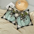 thumbnail image 5 of Fall Pillow Covers 20x20 Set of 2 Teal Blue Pumpkin Buffalo Plaid Fall Decor Pillowcase Autumn Thanksgiving Decorative Outdoor Throw Pillow Covers Linen Farmhouse Cushion Case for Couch Home, 5 of 6