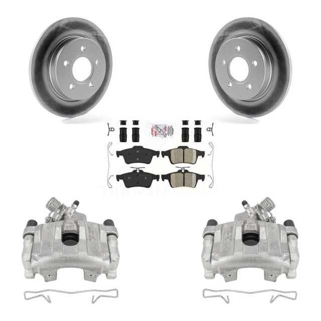 Transit Auto Rear Disc Brake Caliper Coated Rotors and Ceramic Pads Kit for Car Ford Focus KCG-100769N