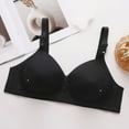 thumbnail image 3 of No Underwire Push Up Bras Comfortable Breathable Bra Underwear Adjustable Strap for Women with Extended Back Closure (50, Black), 3 of 3