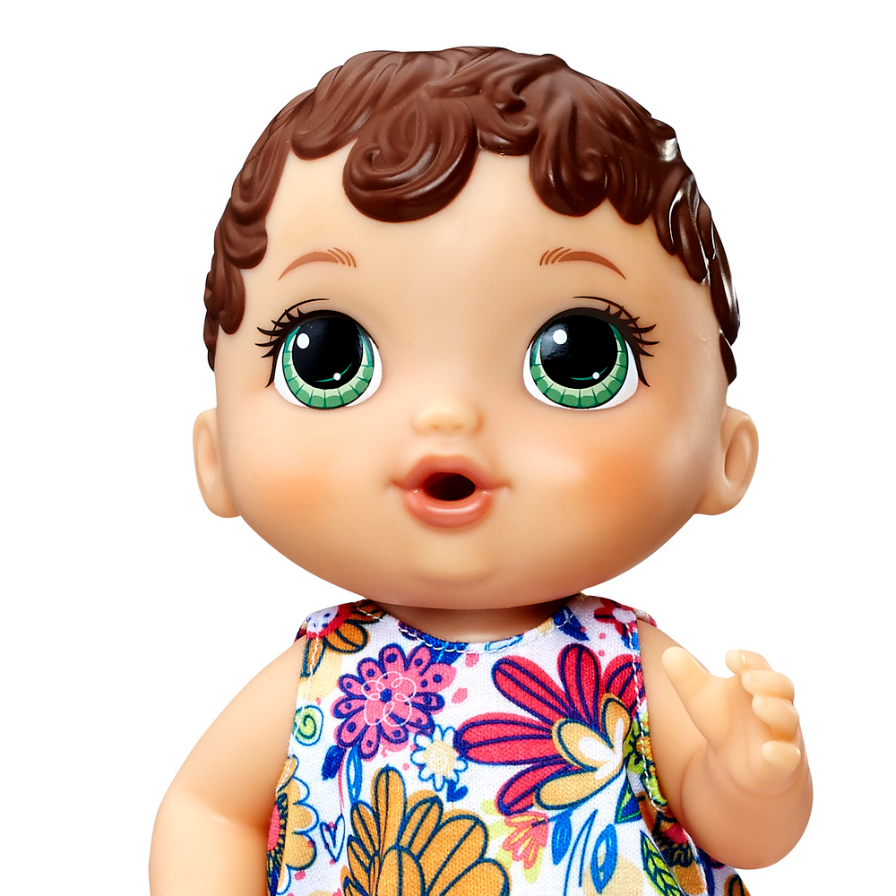 Baby Alive Lil Sips Baby 12 Inch Doll Brown Hair Green Eyes