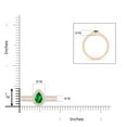 thumbnail image 6 of ANGARA Natural Pear Emerald and Diamond Halo Split Shank Ring in 14K Rose Gold for Women (Size-6x4mm) | May Birthstone, Birthday, Anniversary, Jewelry Gift for Women | Natural Emerald Ring, 6 of 10