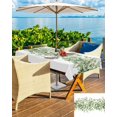 thumbnail image 4 of Blue Eucalyptus Leaves Outdoor Tablecloth - 54x54 Inch Square Dining Table Cover, Spring Summer Botanical Floral Waterproof Outdoor Table Cloth with Umbrella Hole & Zipper for Picnic/Patio, 4 of 5
