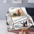 thumbnail image 4 of Chicken Blanket Rooster Decor Throw Blankets Cozy Fleece Flannel Plush Lightweight Bedding Blanket Thanksgiving Chickens Gifts for Chicken Lovers Women Girls Men Boys Kids for Couch Sofa Bed 60"X80", 4 of 6