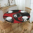 thumbnail image 3 of Round Fitted Tablecloth with Elastic Billiards Pool Snooker 8 Ball Symbol red Fitted Table Covers for Round Tables Waterproof Reusable Vinyl Table Cloth for Indoor and Outdoor 57"-66" ,24ju26caA63, 3 of 7