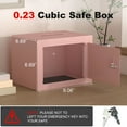thumbnail image 3 of CQSXDA Small Secure Safe With Key And Password 0.23 Cubic Feet Portable Money Safe Ideal For Storing Documents And Valuables，Pink, 3 of 3