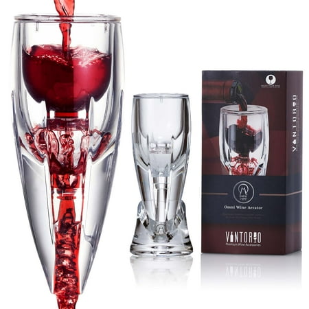 

Vintorio Wine Aerator Omni Edition - Premium Clear Decanter for Wine Lovers - With Gift Travel Pouch