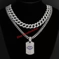 thumbnail image 2 of EOEMY Hip Hop Necklace Lip Pendant Sweater Chain With Diamond Alloy Cuban Chain Set-Gold Pink Lip, 2 of 5