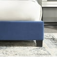thumbnail image 4 of Roundhill Furniture Fentina 3-Piece Upholstered Bedroom Set, Tufted Wingback Bed with Two White Nightstands, King, 4 of 11