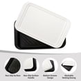 thumbnail image 2 of TP 2-Piece Melamine Serving Trays, Grill Prep and Serving Platters for Outdoor BBQ, Black & White, 2 of 6