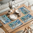 thumbnail image 6 of Wolf Placemats Set of 4, Wild Wolf in Winter Forest with Full Moon Placemats Heat Resistant for Dining Table Non-Slip 18x12 Inches, 6 of 6