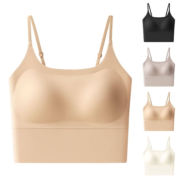 Naittoop Seamless Belly Camisoles with Adjustable Straps-Slim Fit, Lightweight, and Breathable