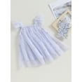 thumbnail image 3 of Bagilaanoe Toddler Baby Girl Tulle Dress 3D Flower/Butterfly Fly Sleeve A-line Princess Dresses 6M 12M 2T 3T 4T 5T Kid Summer Swing Sundress, 3 of 9